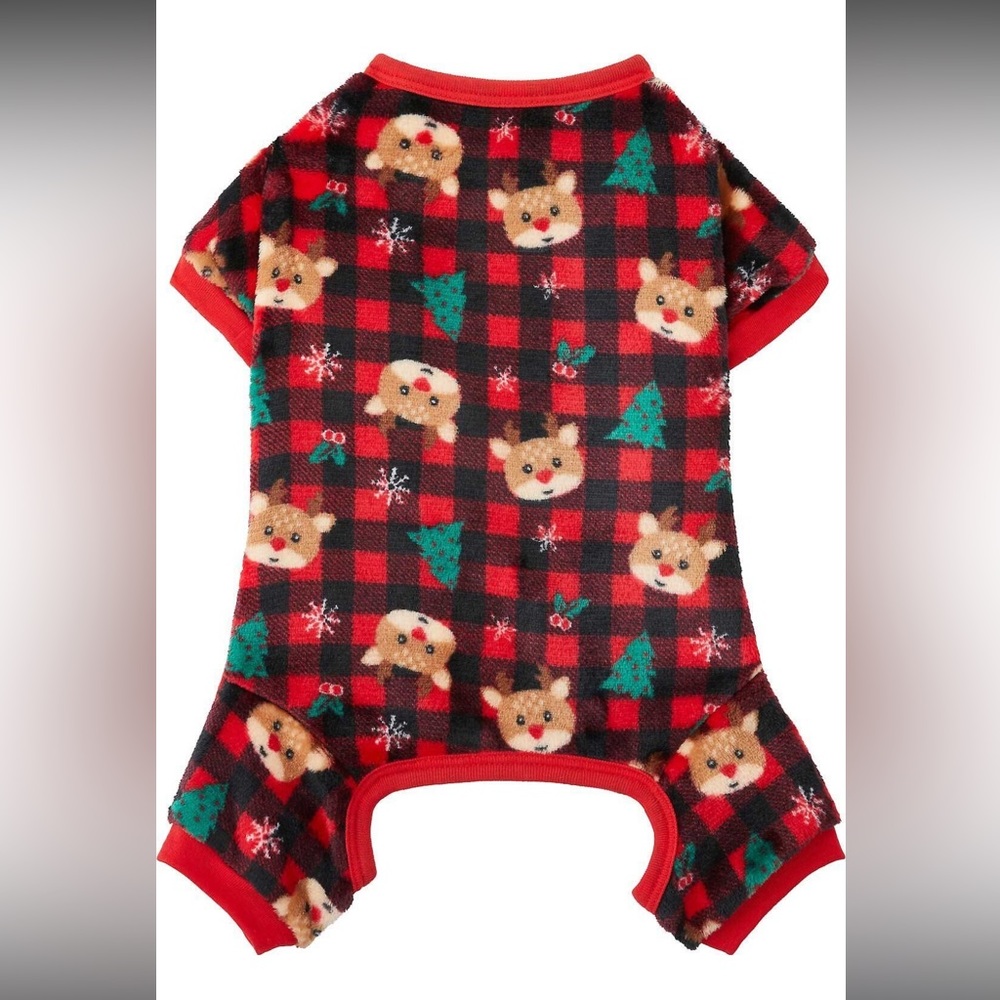 Frisco Reindeer Plaid Pet Pajamas